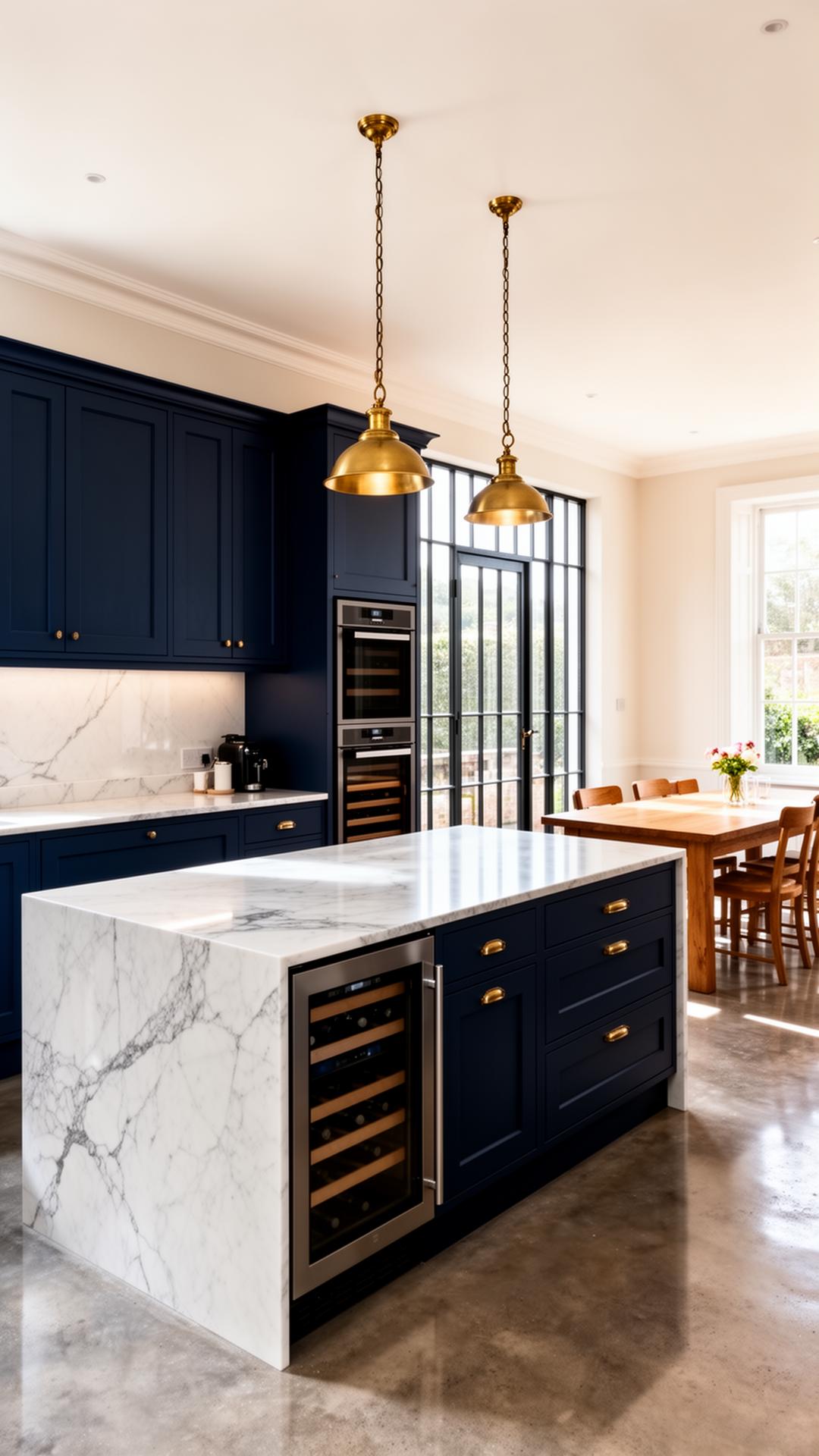 Bespoke Navy & Marble Kitchen — Kitchen Renovation in Blackrock, Co. Dublin by RSM Construction