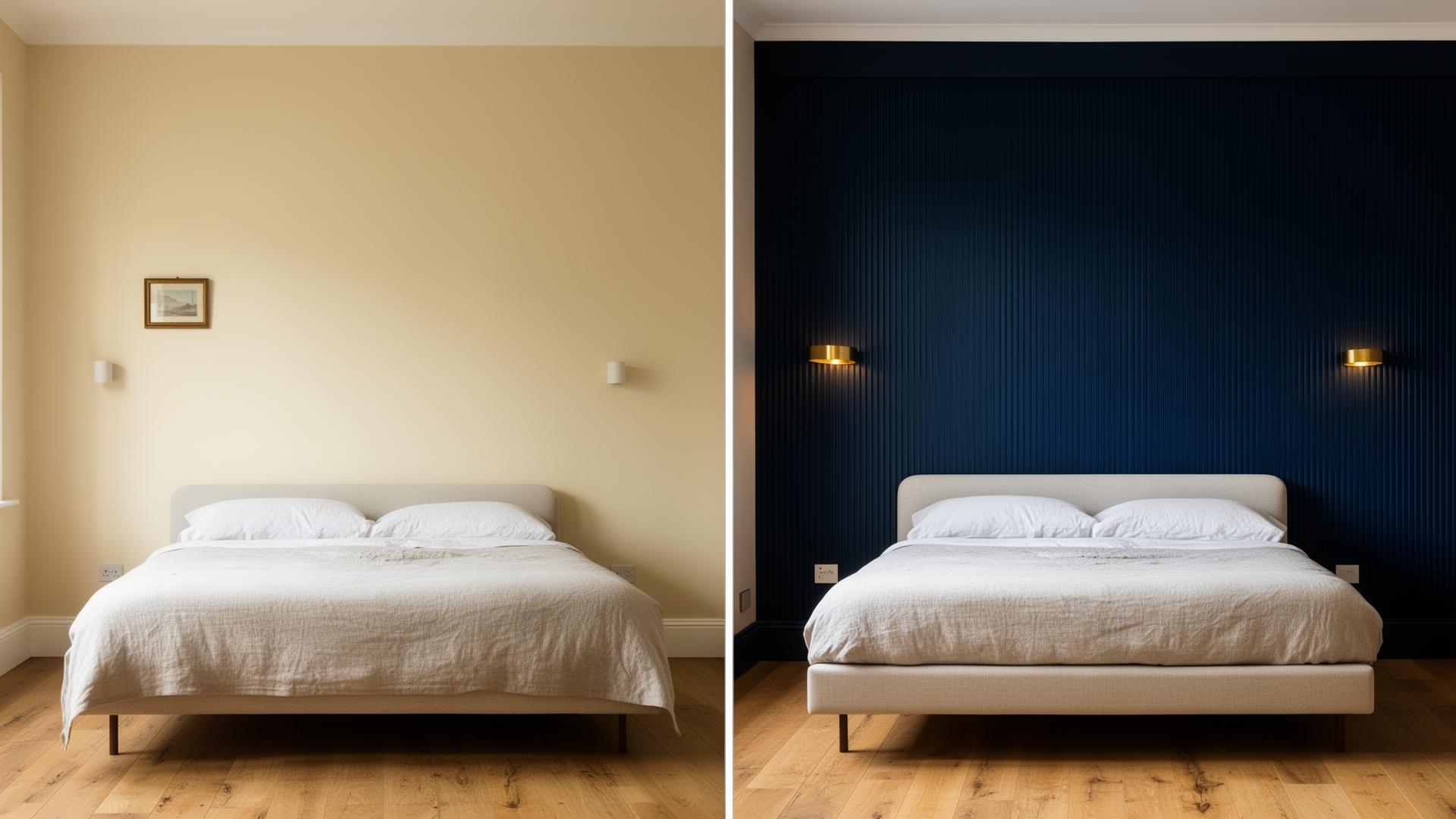 Wall panelling Dublin before and after — Ballsbridge bedroom by RSM Construction