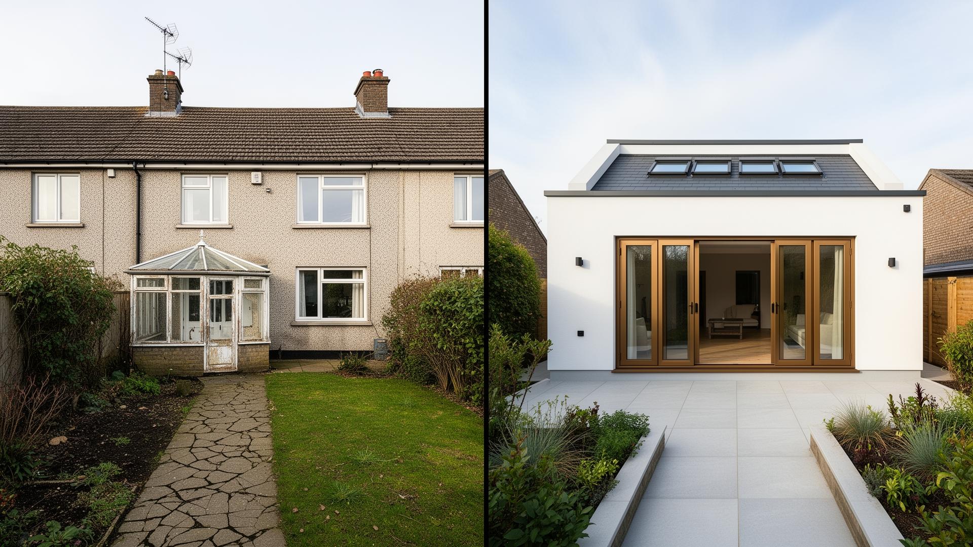 Home extension Dublin before and after — Terenure rear extension by RSM Construction