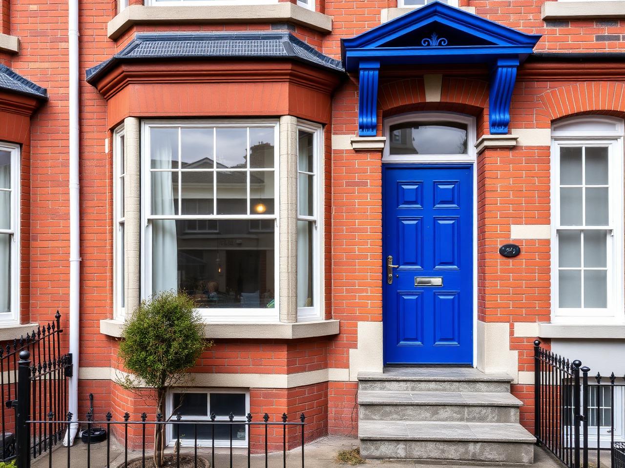 Restored Edwardian red brick façade by Dublin builders RSM Construction