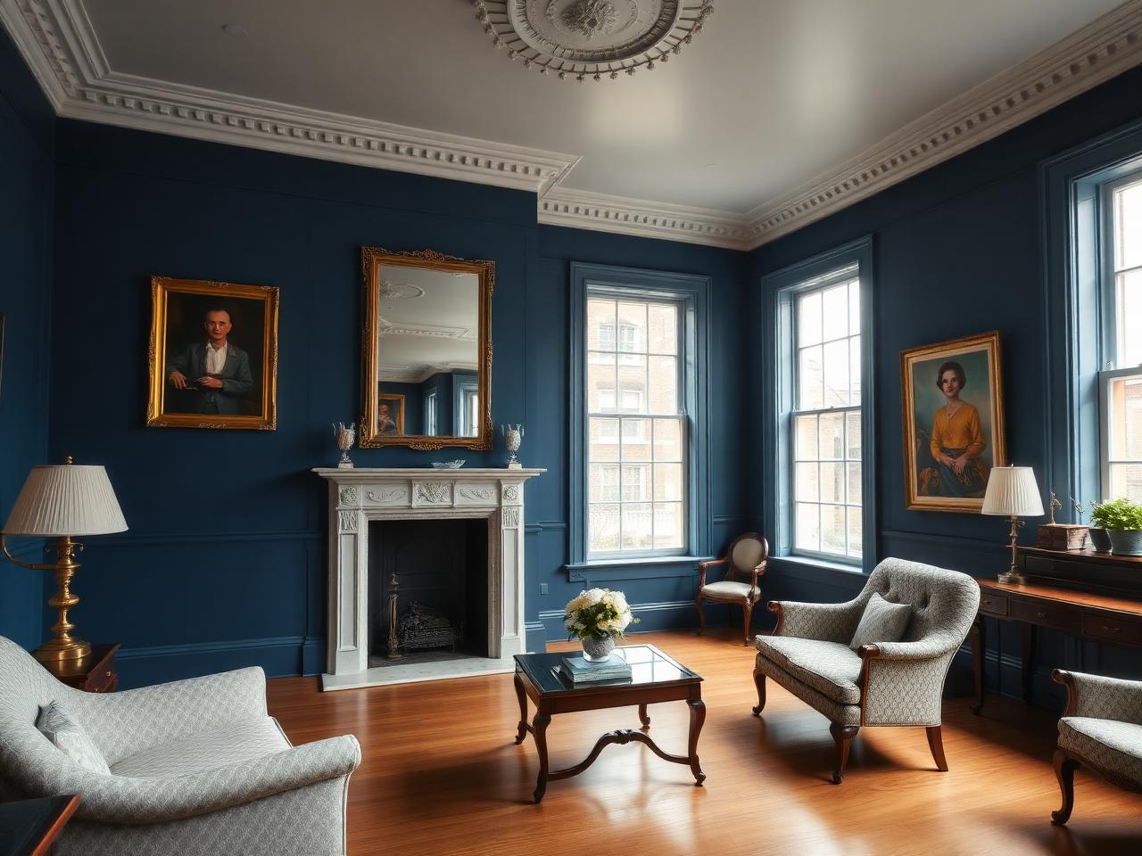 Restored Georgian drawing room complete house renovation Dublin townhouse by RSM Construction
