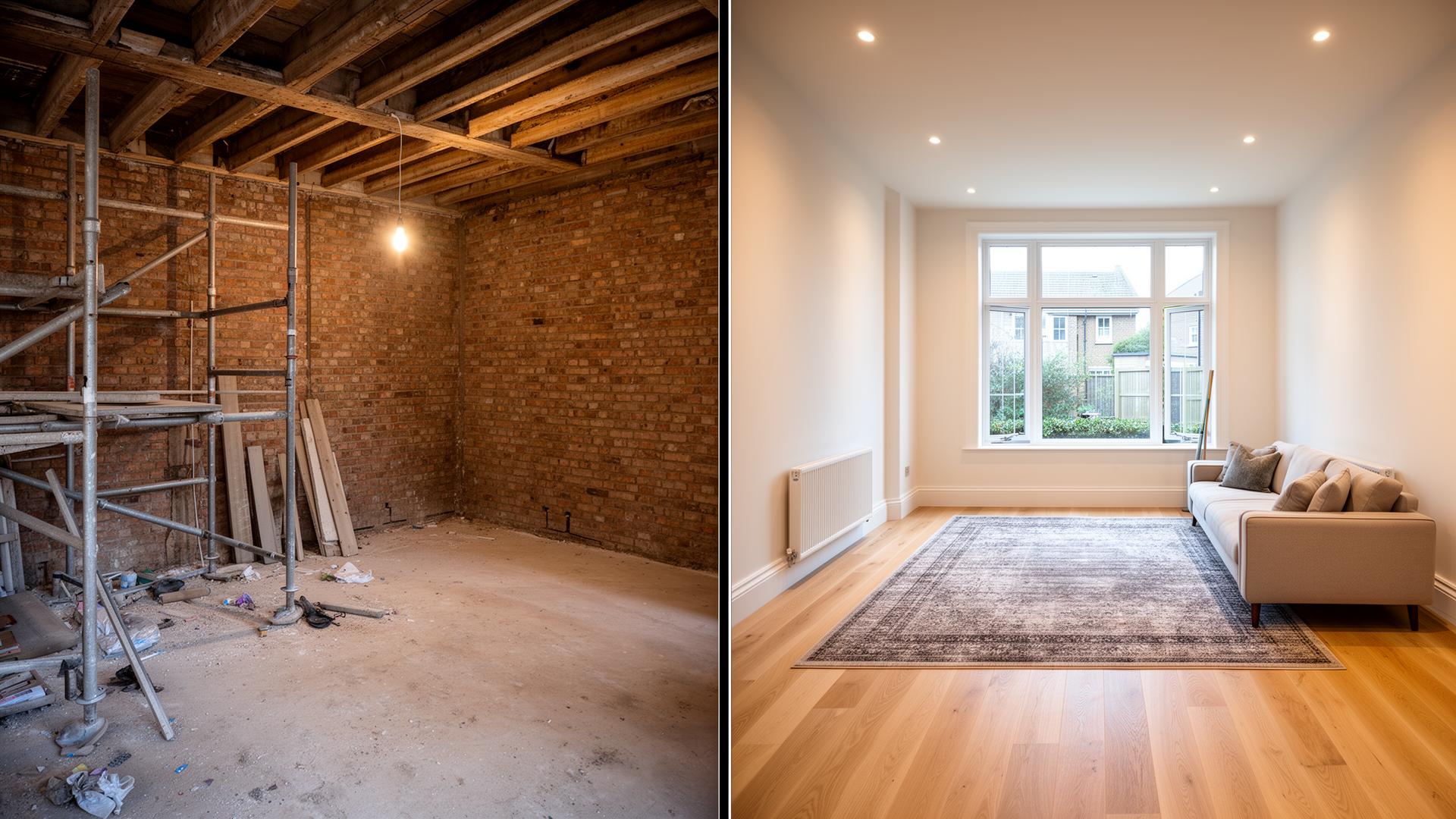 Builders Dublin before and after — Inchicore structural build by RSM Construction