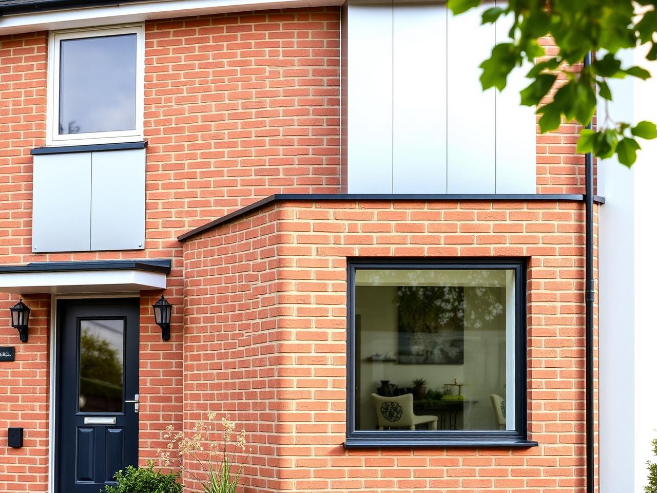 Two-storey side home extension Dublin in brick and zinc cladding by RSM Construction