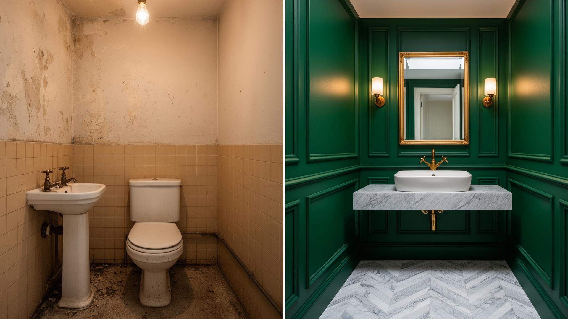 Bathroom renovation Dublin before and after — Rathgar cloakroom by RSM Construction