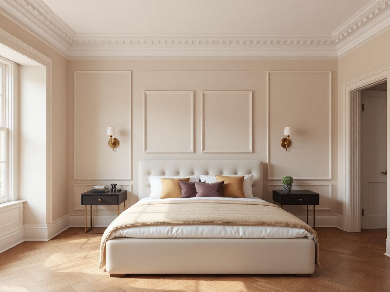 Refurbished master bedroom complete house renovation Dublin terrace by RSM Construction