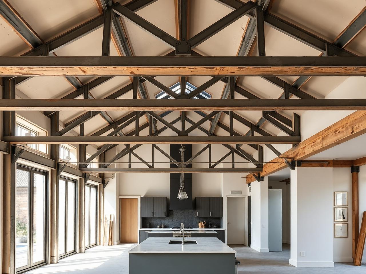 Open-plan structural rebuild with steel beams by Dublin builders RSM Construction