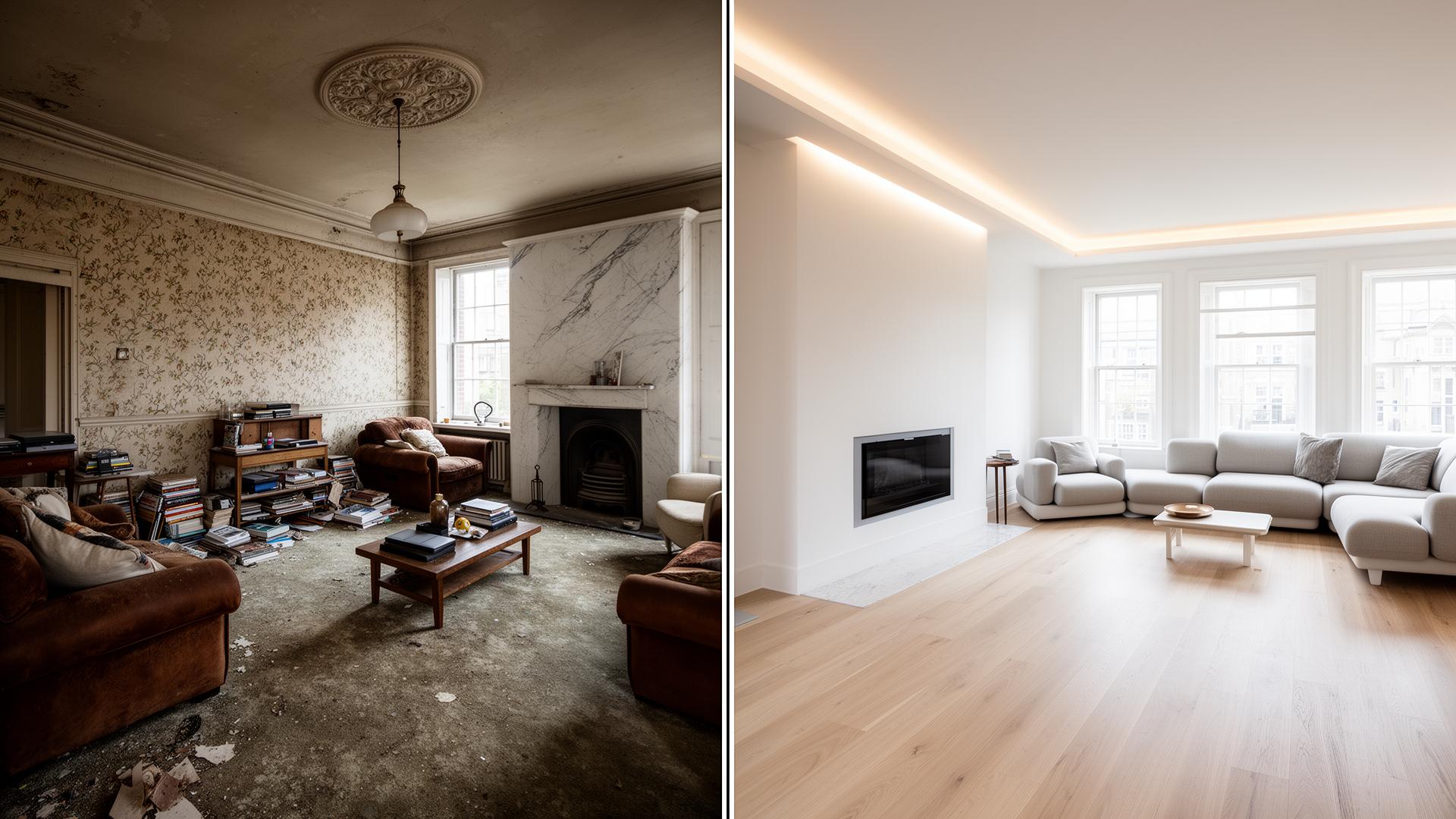 Full home renovation Dublin before and after by RSM Construction