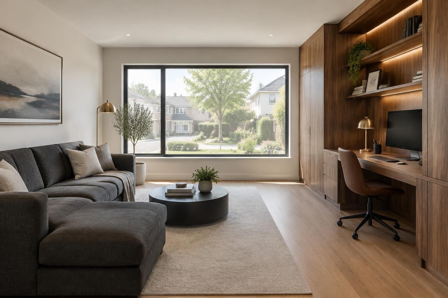 Modern garage conversion into living space in a Dublin home