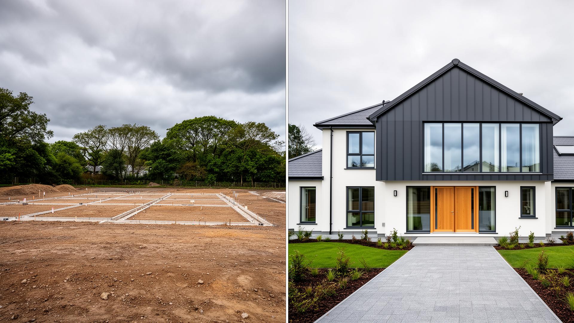 New build house Dublin before and after by RSM Construction